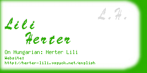 lili herter business card